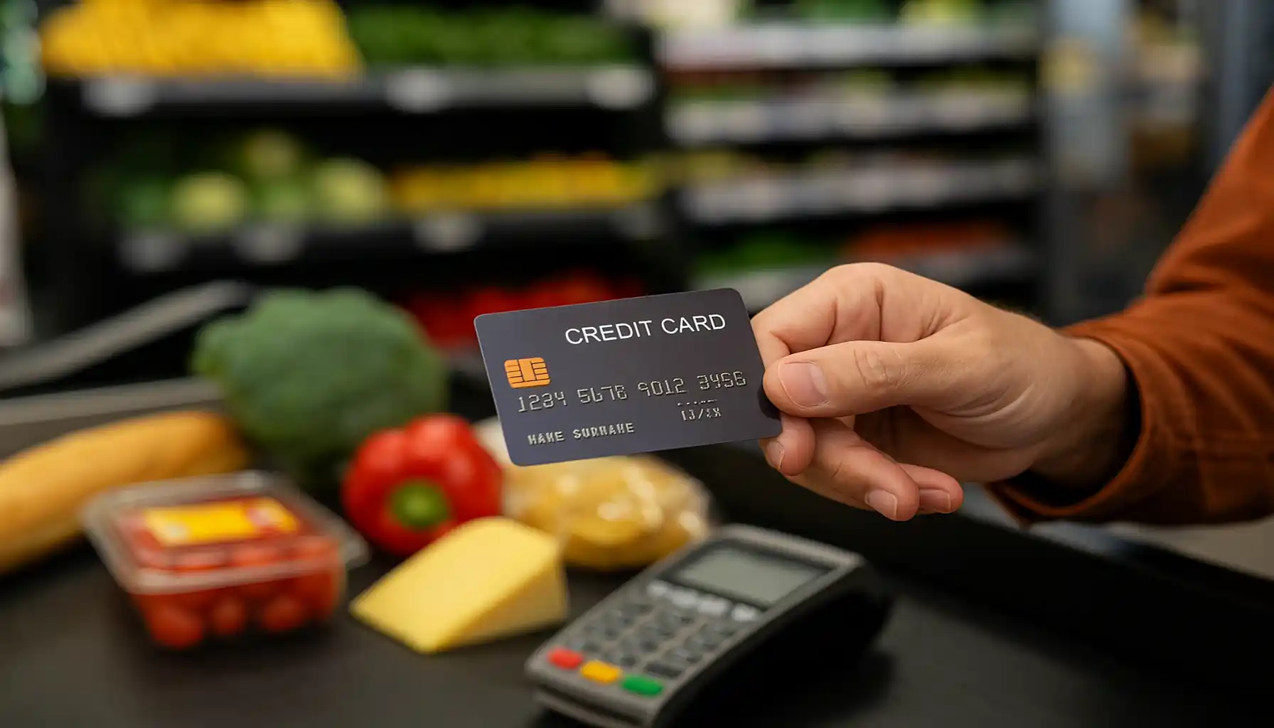 cartões de crédito para compras em supermercados