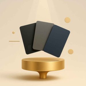 credit card pedestal minimalist
