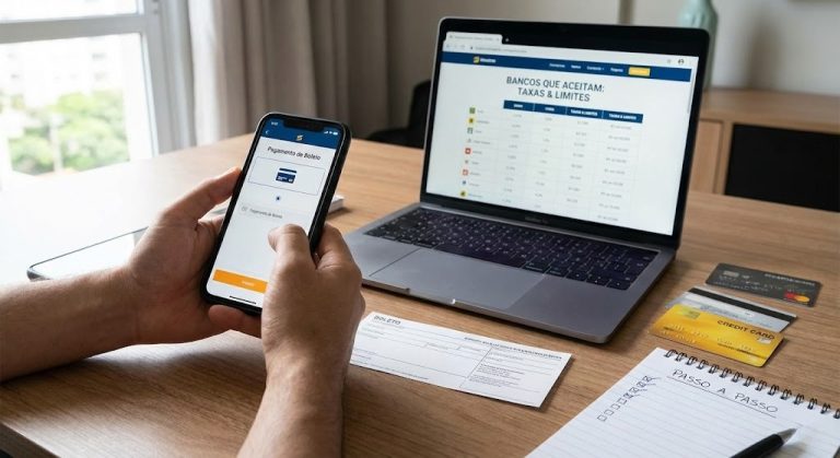 Bancos que aceitam pagamento de boleto com cartão de crédito: taxas, limites e passo a passo